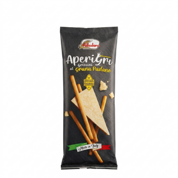 Итальянские хлебные палочки гриссини с сыром Valledoro Aperigri al Grana Padano, 100 гр