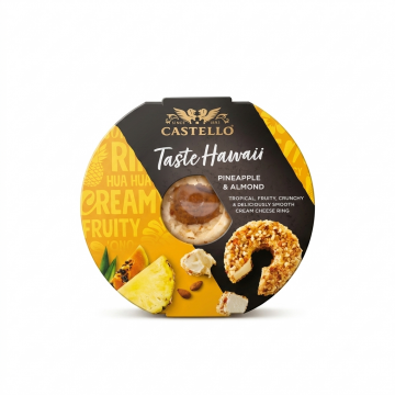 Крем-сыр Castello Taste Hawaii Ананас и Миндаль, 125 гр