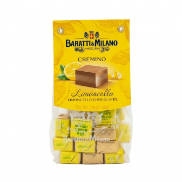 Конфеты Baratti & Milano Cremino Limoncello шоколадные с ликером, 200 г