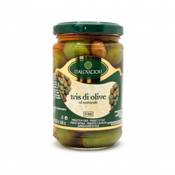 Оливки ассорти с косточкой ITALCARCIOFI, 280гр