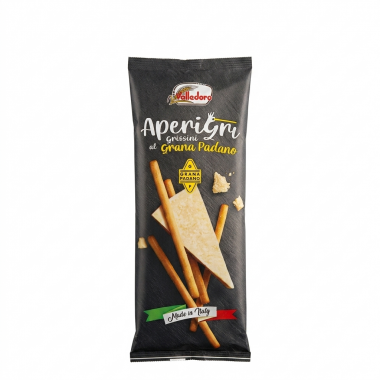 Итальянские хлебные палочки гриссини с сыром Valledoro Aperigri al Grana Padano, 100 гр