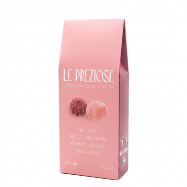 Мармелад Le Preziose Gelées con succhi di frutta Mirtillo e Melagrana с черникой и гранатом, 200 г